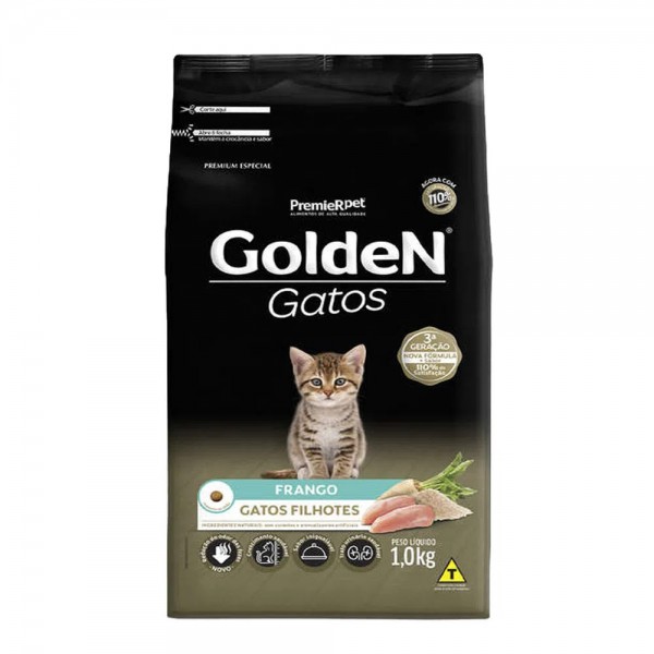 Ração Golden Gatos Filhotes Sabor Frango 1 kg