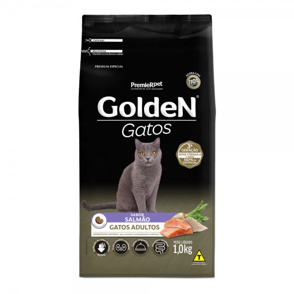 Ração Golden Gatos Adultos Salmão 1kg