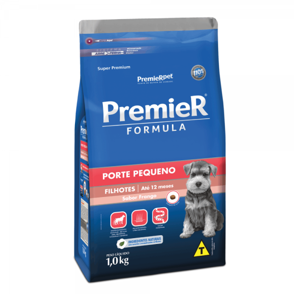 Ração Premier Formula Cães Filhotes Raças Pequenas Frango 1 kg