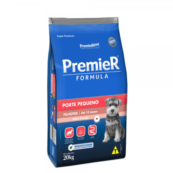 Ração Premier Formula Cães Filhotes Raças Pequenas Frango 20 kg