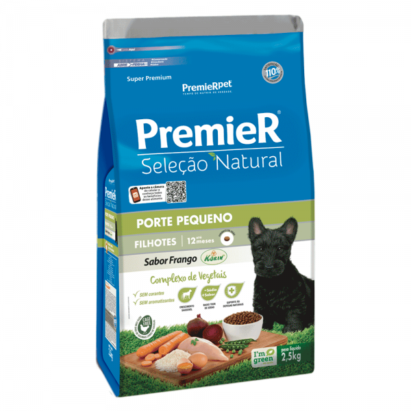 Ração Premier Cães Filhotes Seleção Natural Raças Pequenas 2,5 kg