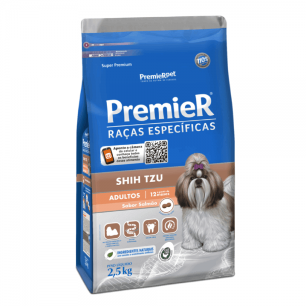 Ração Premier Shih Tzu Adultos Salmão 2,5 kg