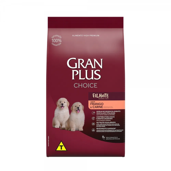 Ração GranPlus Choice Cães Filhotes Frango e Carne 10,1 kg