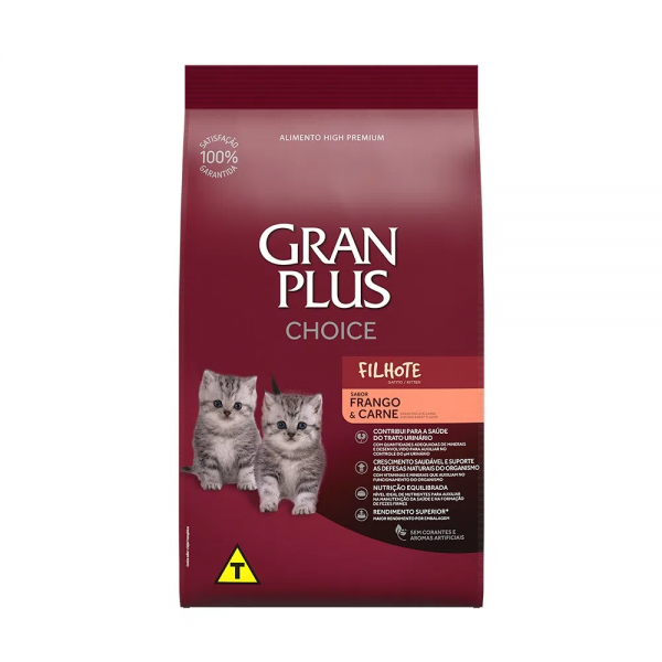 Ração GranPlus Choice Gatos Filhotes Frango e Carne 10,1 kg