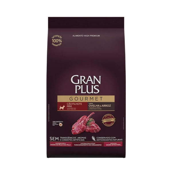 Ração GranPlus Gourmet Cães Filhotes Mini Ovelha e Arroz 10,1 kg