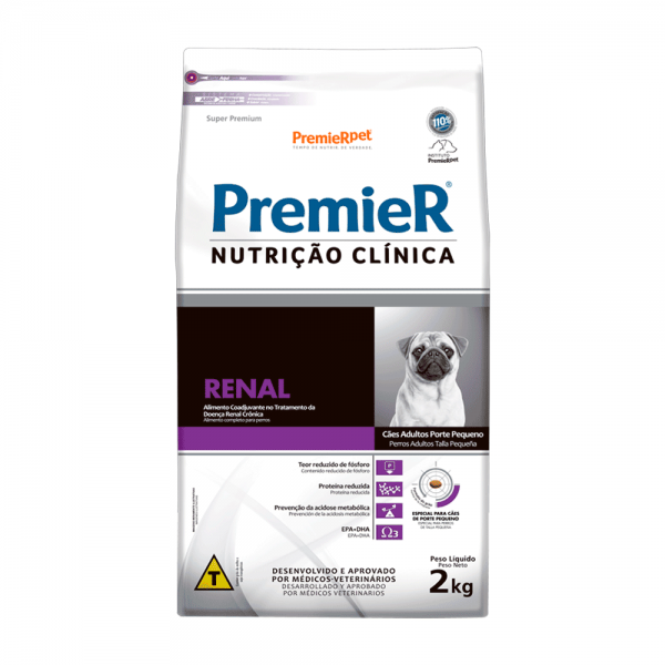 Ração Premier Nutrição Clínica Renal Cães Adultos Raças Pequenas 2 kg