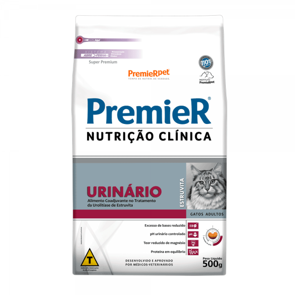 Ração Premier Nutrição Clínica Urinário Gatos Adultos 500 g