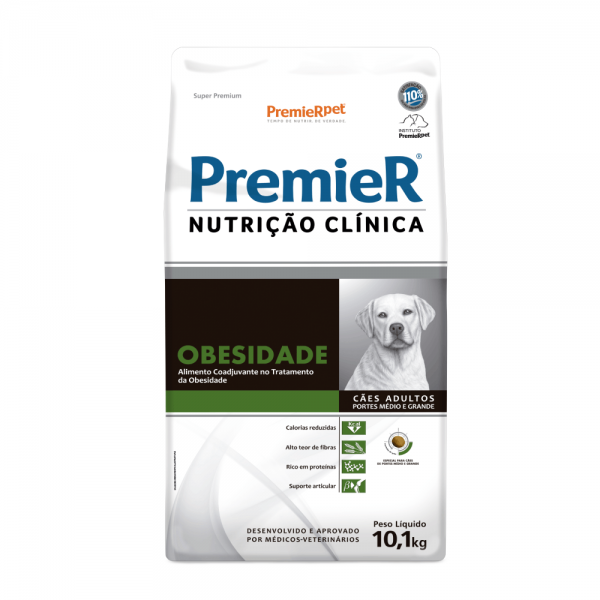 Ração Premier Nutrição Clínica Obesidade Cães Adultos Médio e Grande Porte 10,1 kg