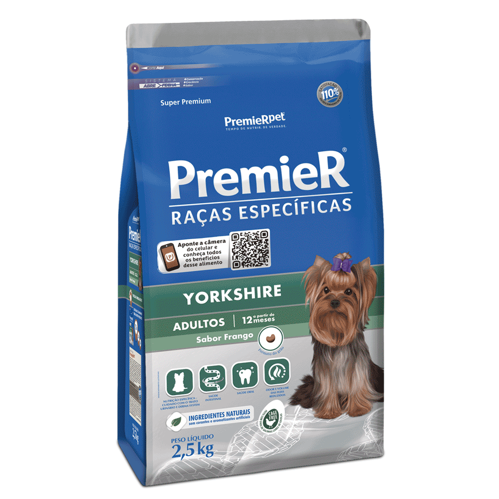 Ração Premier Yorkshire Adultos 2,5 kg