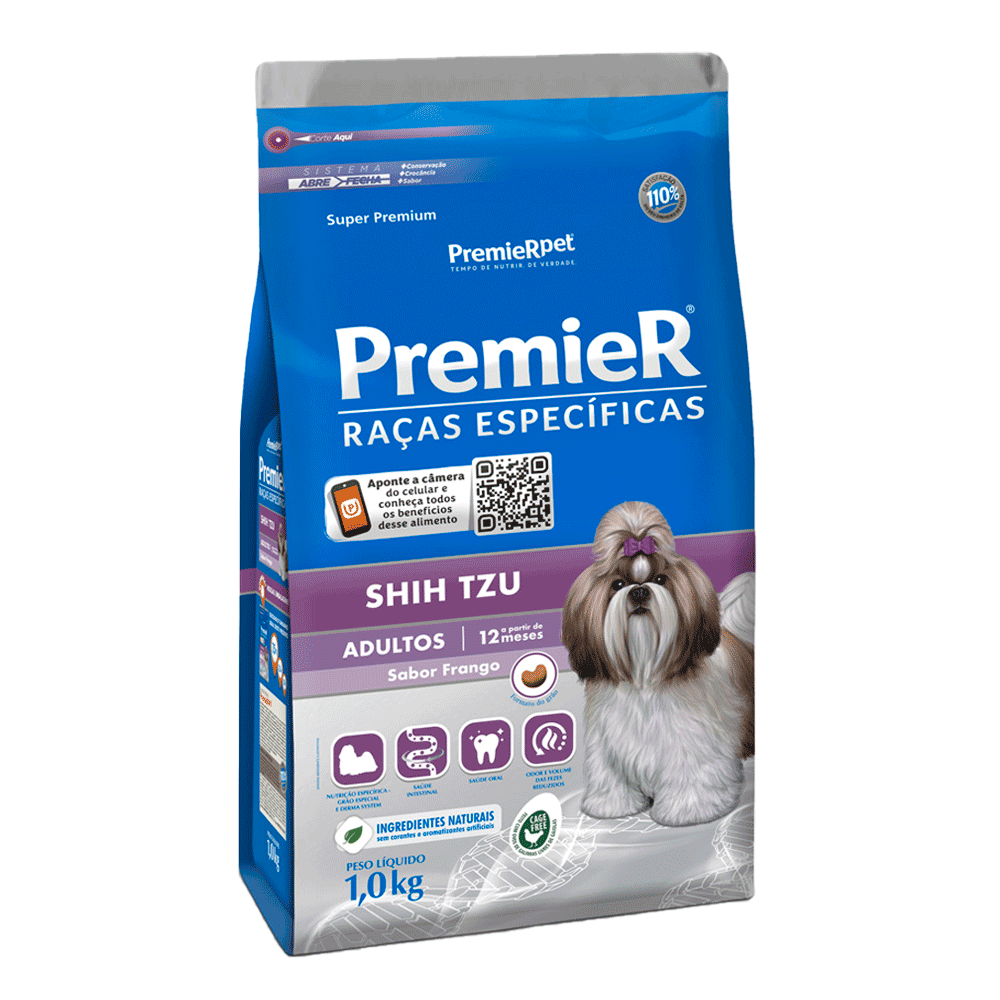 Ração Premier Shih Tzu Adultos Frango Raças Específicas 1 kg