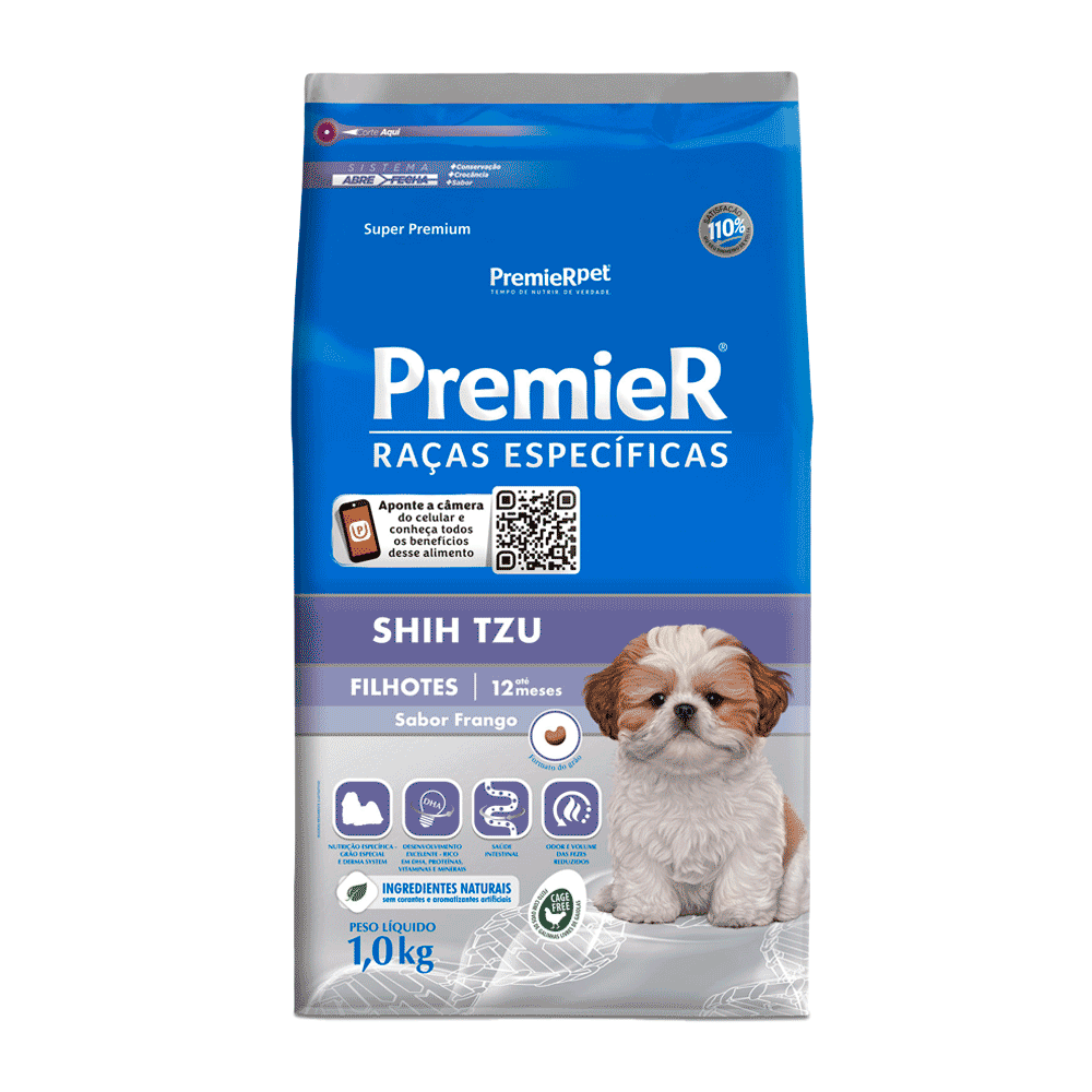 Ração Premier Shih Tzu Filhotes Frango Raças Específicas 1 kg