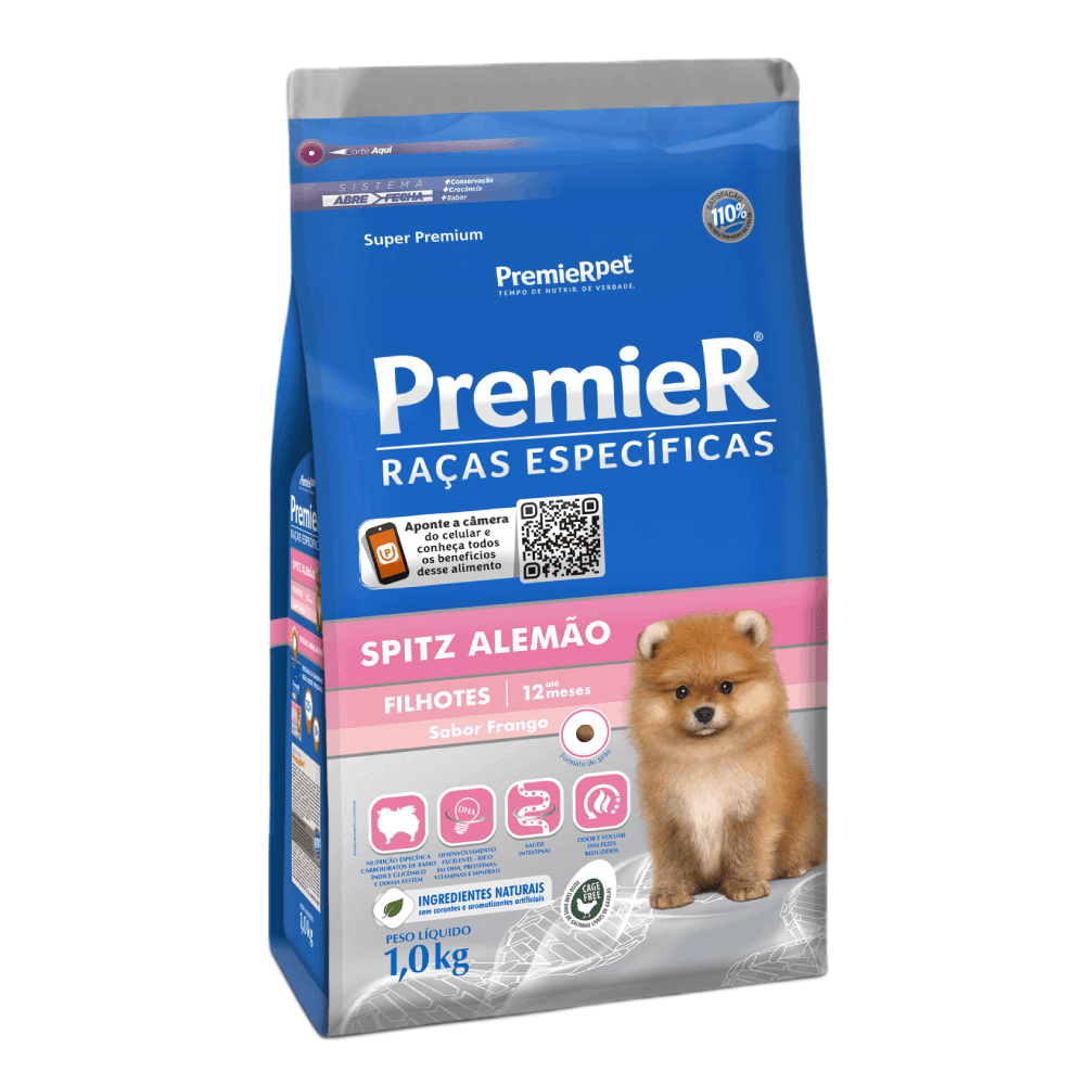 Ração Premier Raças Específicas Spitz Alemão Filhotes Frango 1 kg