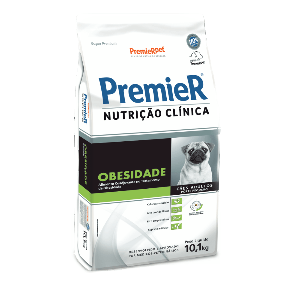 Ração Premier Nutrição Clínica Obesidade Cães Adultos Pequeno Porte 10,1 kg