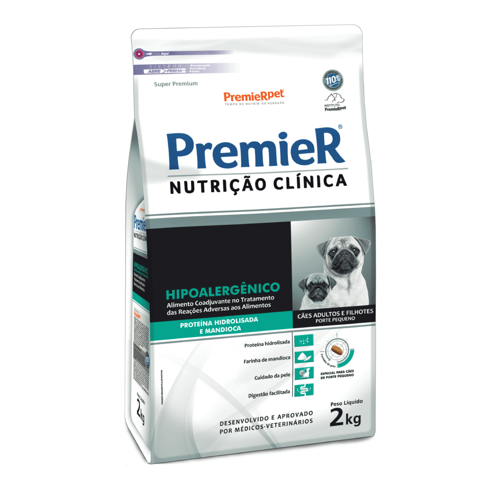 Ração Premier Nutrição Clínica Cães Hipoalergênico Raças Pequenas 2 kg