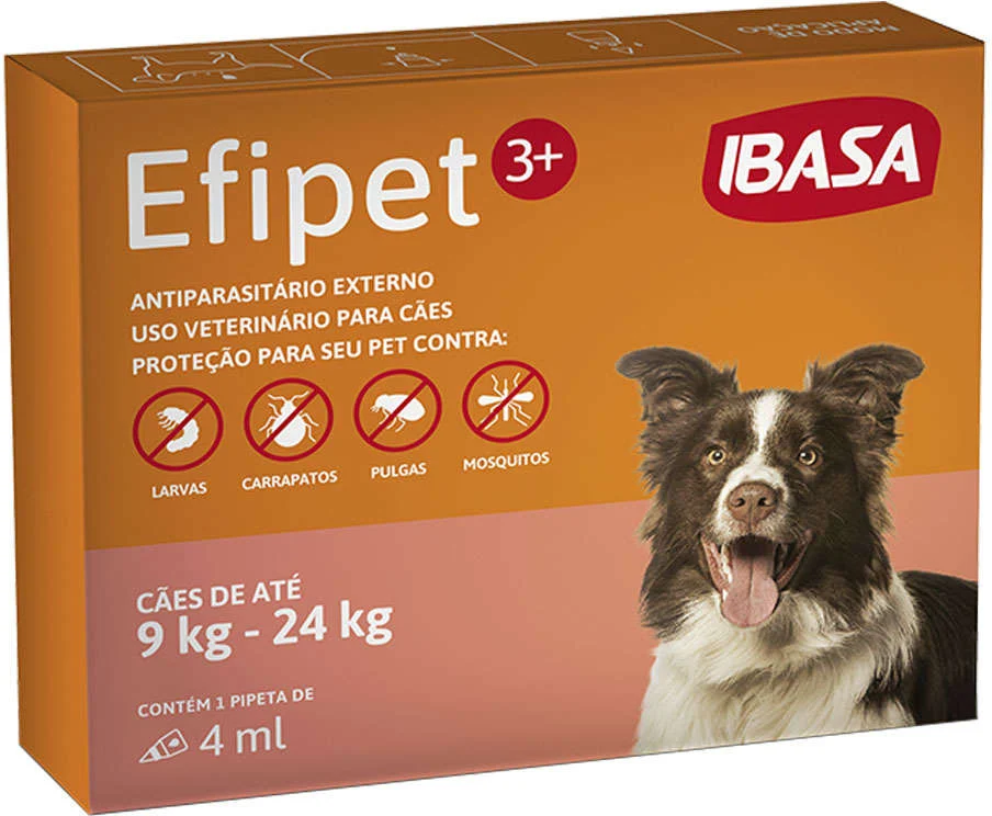 Antiparasitário Externo Ibasa Efipet para Cães de 9 à 24 Kg