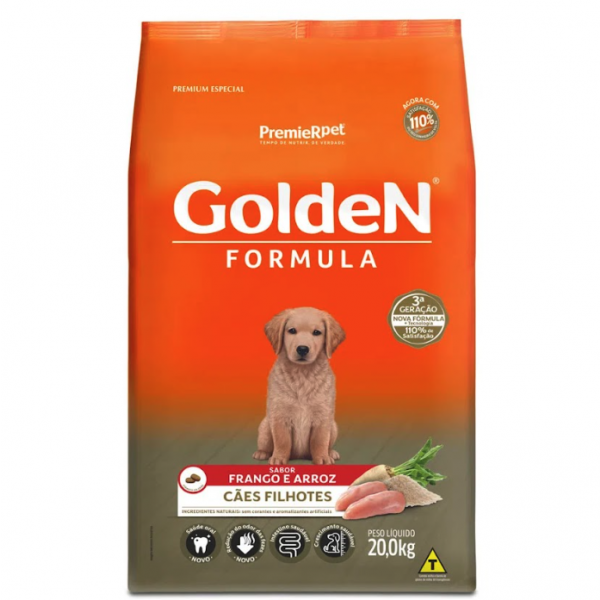 Ração Golden Fórmula Cães Filhotes Frango e Arroz 15 kg