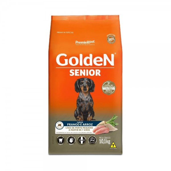 Ração Golden Fórmula Sênior Raças Pequenas Frango e Arroz Mini Bits 10,1kg