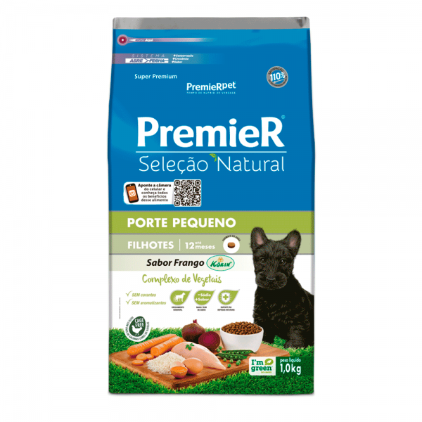 Ração Premier Cães Filhotes Seleção Natural Raças Pequenas 1 kg