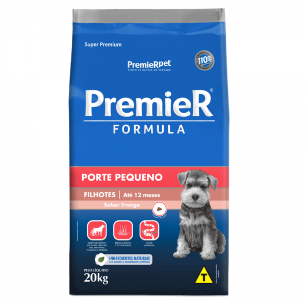 Ração Premier Formula Cães Filhotes Raças Pequenas Frango 20 kg