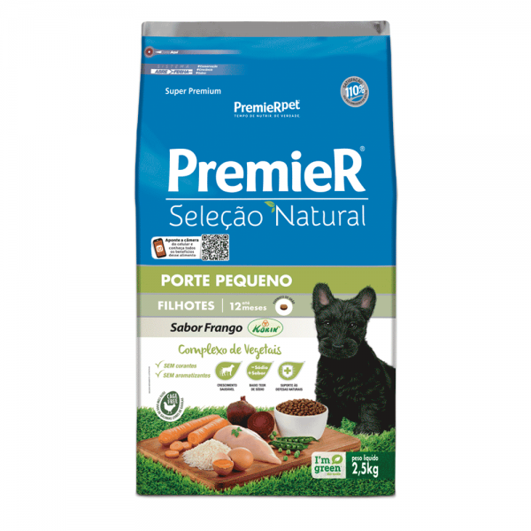 Ração Premier Cães Filhotes Seleção Natural Raças Pequenas 2,5 kg