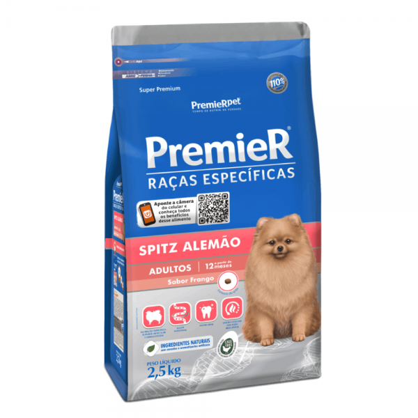 Ração Premier Spitz Alemão Adultos 2,5 kg