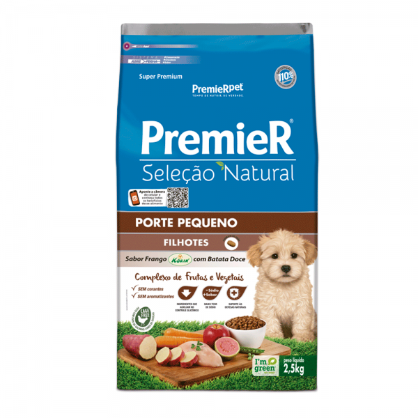 Ração Premier Seleção Natural Cães Filhotes Frango com Batata Doce 2,5 kg