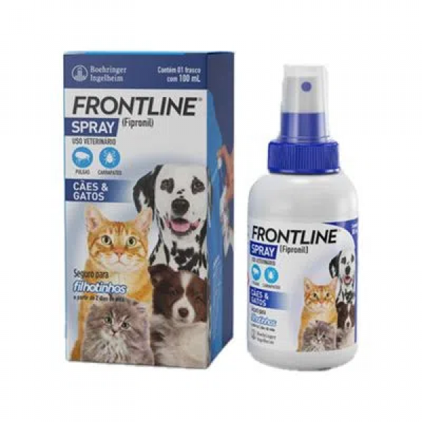 Antipulgas e Carrapatos Frontline Spray Cães e Gatos 100 ml