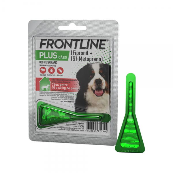 Antipulgas e Carrapatos Frontline Plus Cães entre 40 e 60 kg 4,02 ml