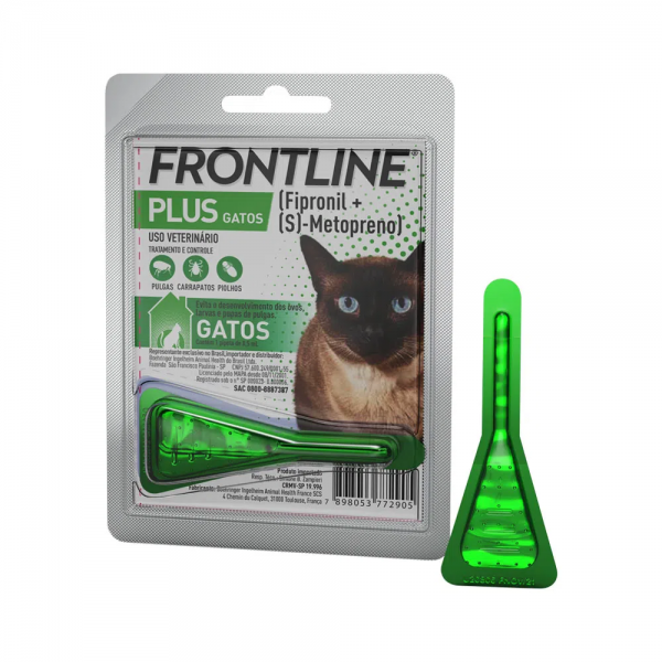Antipulgas e Carrapatos Frontline Plus para Gatos 0,5 ml