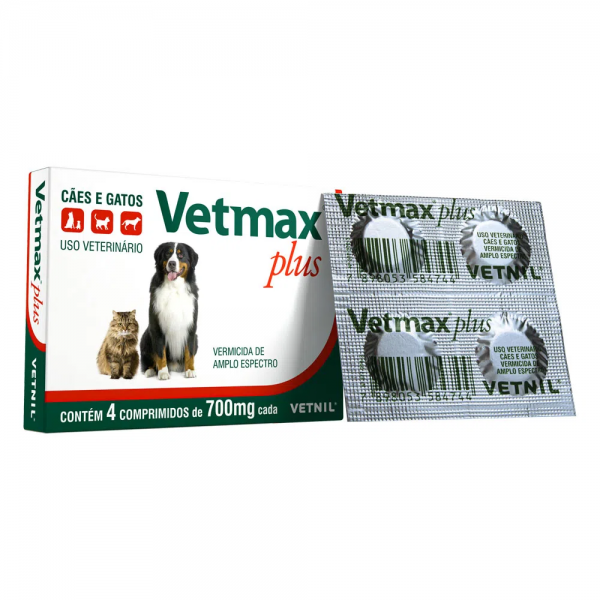 Vermífugo Vetmax Plus Comprimido 700 mg