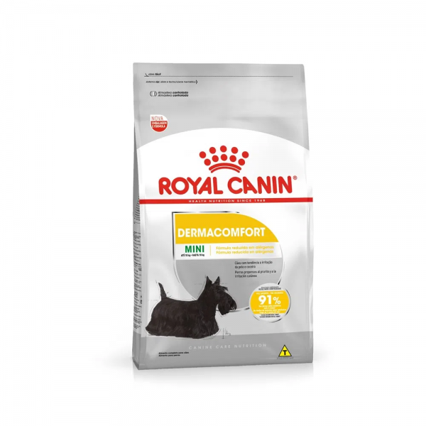 Ração Royal Canin Mini Dermacomfort Cães Adultos e Idosos 1kg