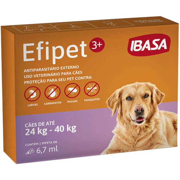 Antiparasitário Externo Ibasa Efipet para Cães de 24 à 40 Kg