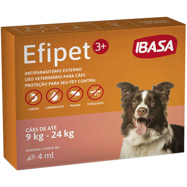 Antiparasitário Externo Ibasa Efipet para Cães de 9 à 24 Kg