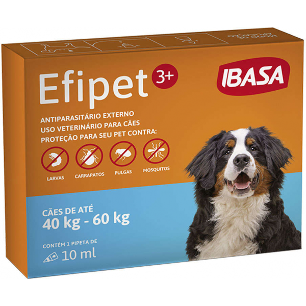 Antiparasitário Externo Ibasa Efipet para Cães de 40 à 60 Kg