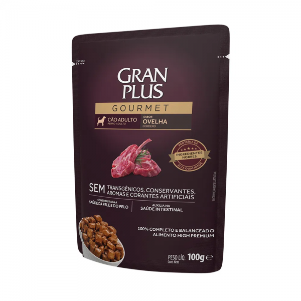 Ração Úmida GranPlus Gourmet Cães Adultos Ovelha 100 g