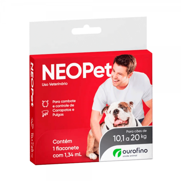 Antipulgas e Carrapatos Neopet Cães 10,1 a 20Kg 1,34 ml