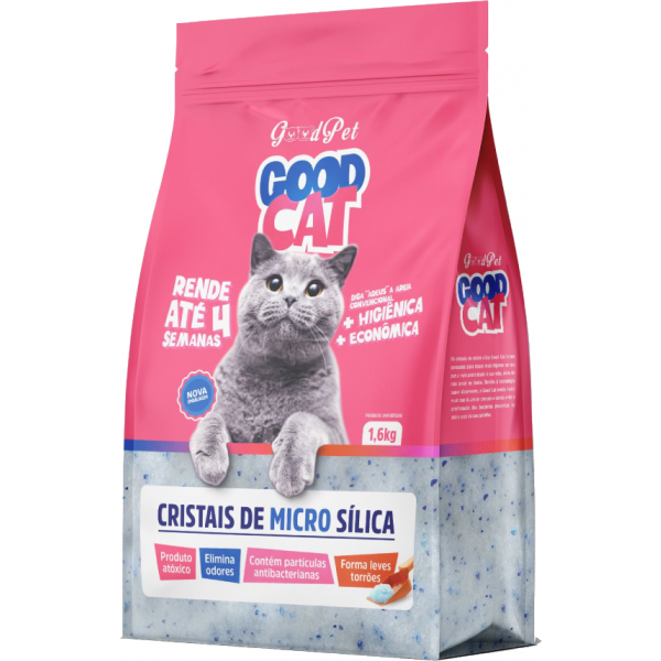 Areia Sanitária PetLike Good Cat Cristais de Micro Sílica 1,6 Kg