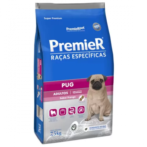 Ração Premier Raça Específica Pug Adulto 7,5kg