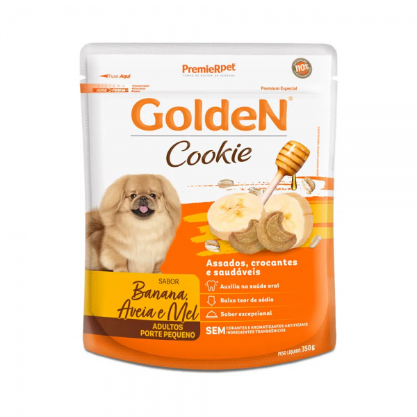 Cookie Golden Cães Adultos Banana Aveia e Mel 350 g