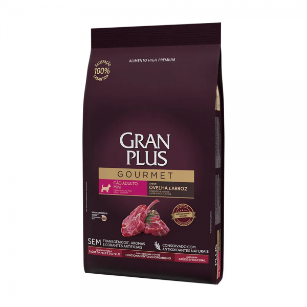 Ração GranPlus Gourmet Cães Adultos Mini Ovelha e Arroz 3kg