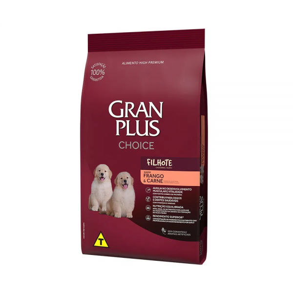 Ração GranPlus Choice Cães Filhotes Frango e Carne 10,1 kg