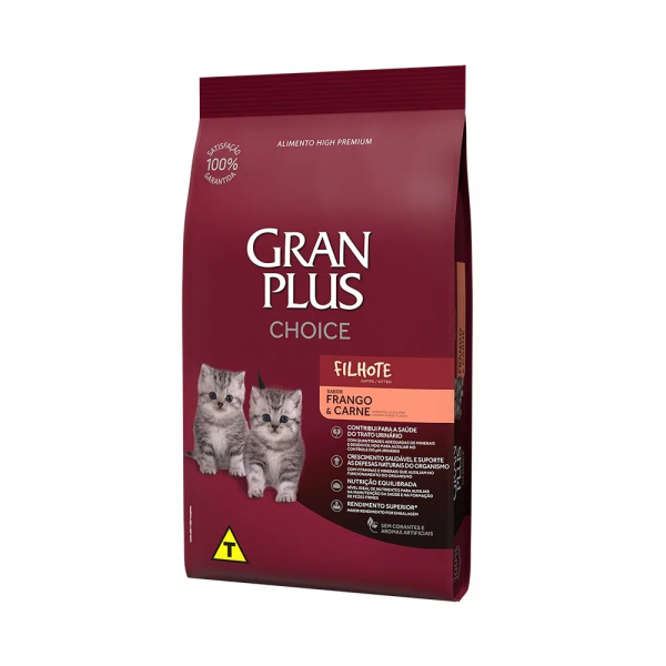 Ração GranPlus Choice Gatos Filhotes Frango e Carne 10,1 kg