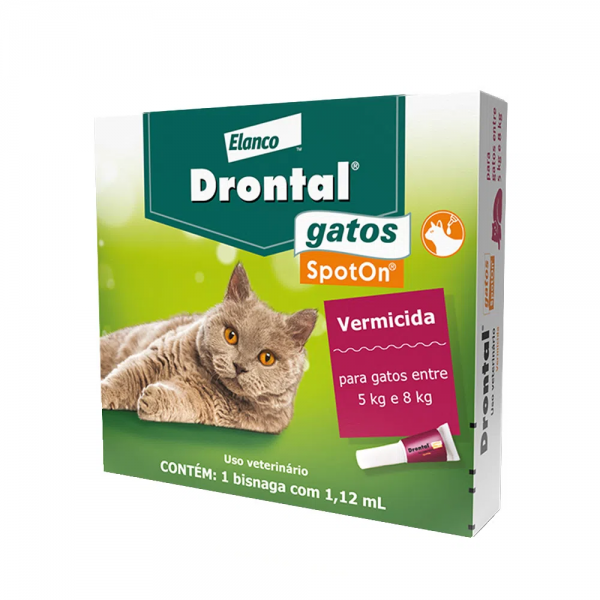 Vermífugo para Gatos Drontal Spot On 5kg a 8kg 1 bisnaga