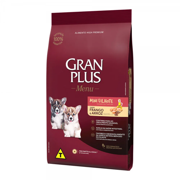 Ração GranPlus Menu Cães Filhotes Mini Frango e Arroz 1 kg