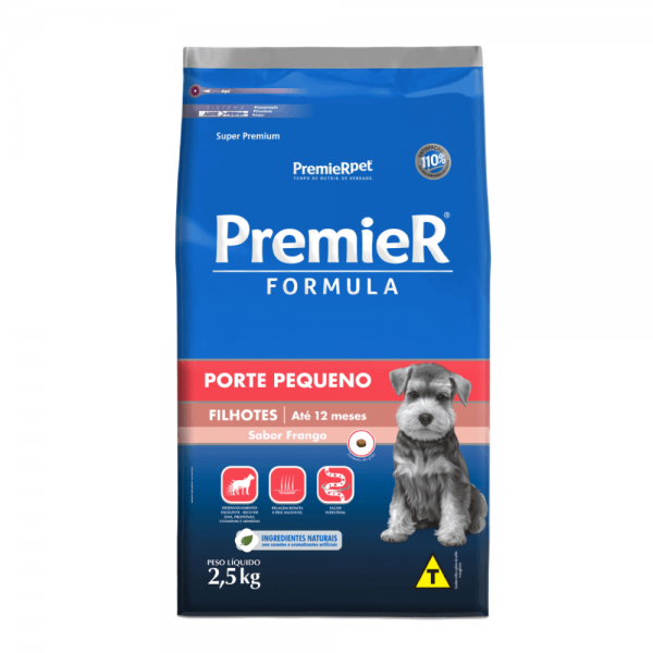 Ração Premier Formula Cães Filhotes Raças Pequenas Frango 2,5 kg