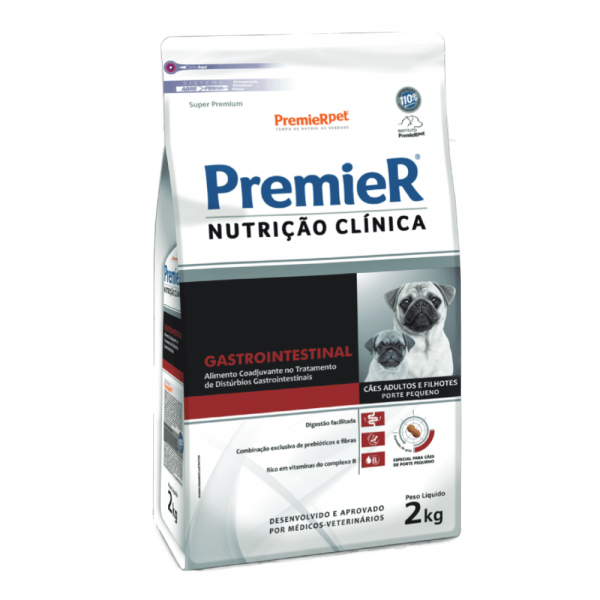 Ração Premier Nutrição Clínica Gastrointestinal Cães Raças Pequenas 2 kg