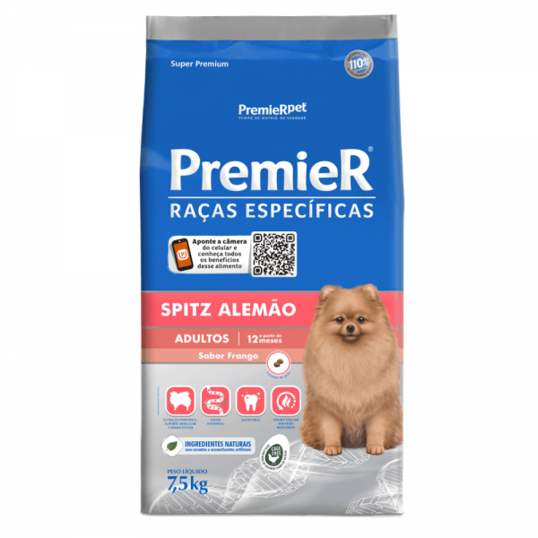 Ração Premier Spitz Alemão Adultos 7,5 kg