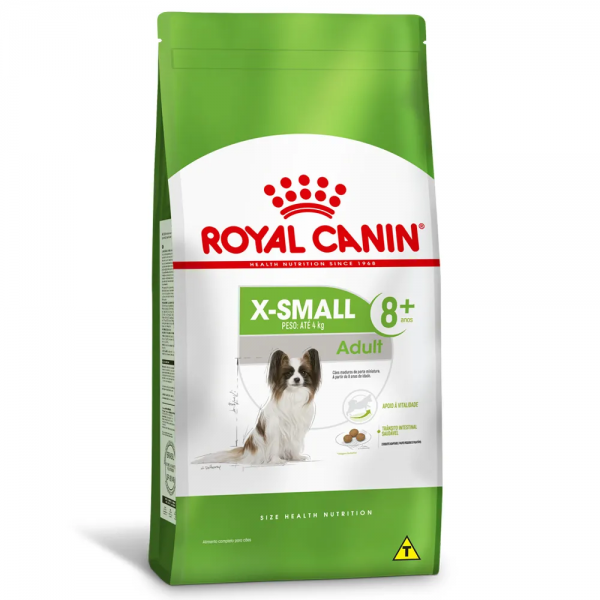 Ração Royal Canin X-Small Adult 8+ Cães Adultos e Idosos 1kg