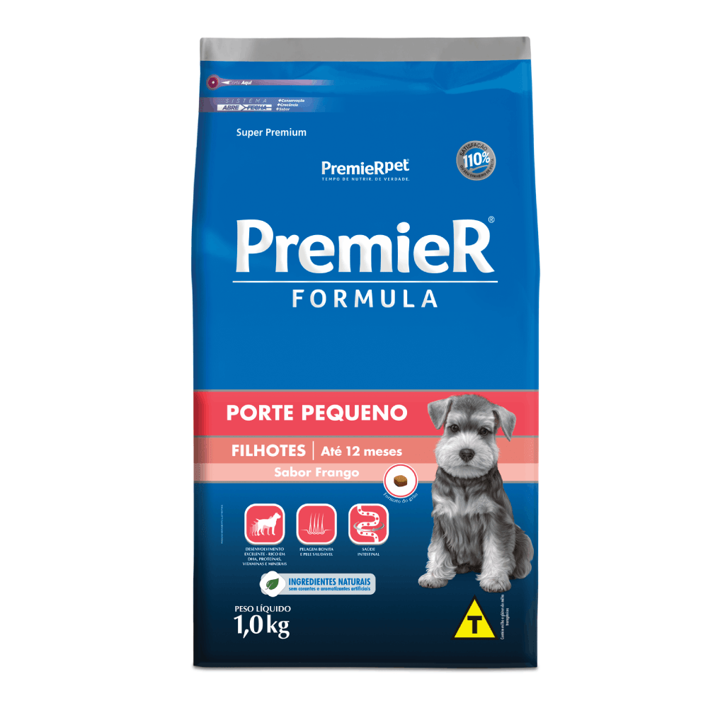 Ração Premier Formula Cães Filhotes Raças Pequenas Frango 1 kg