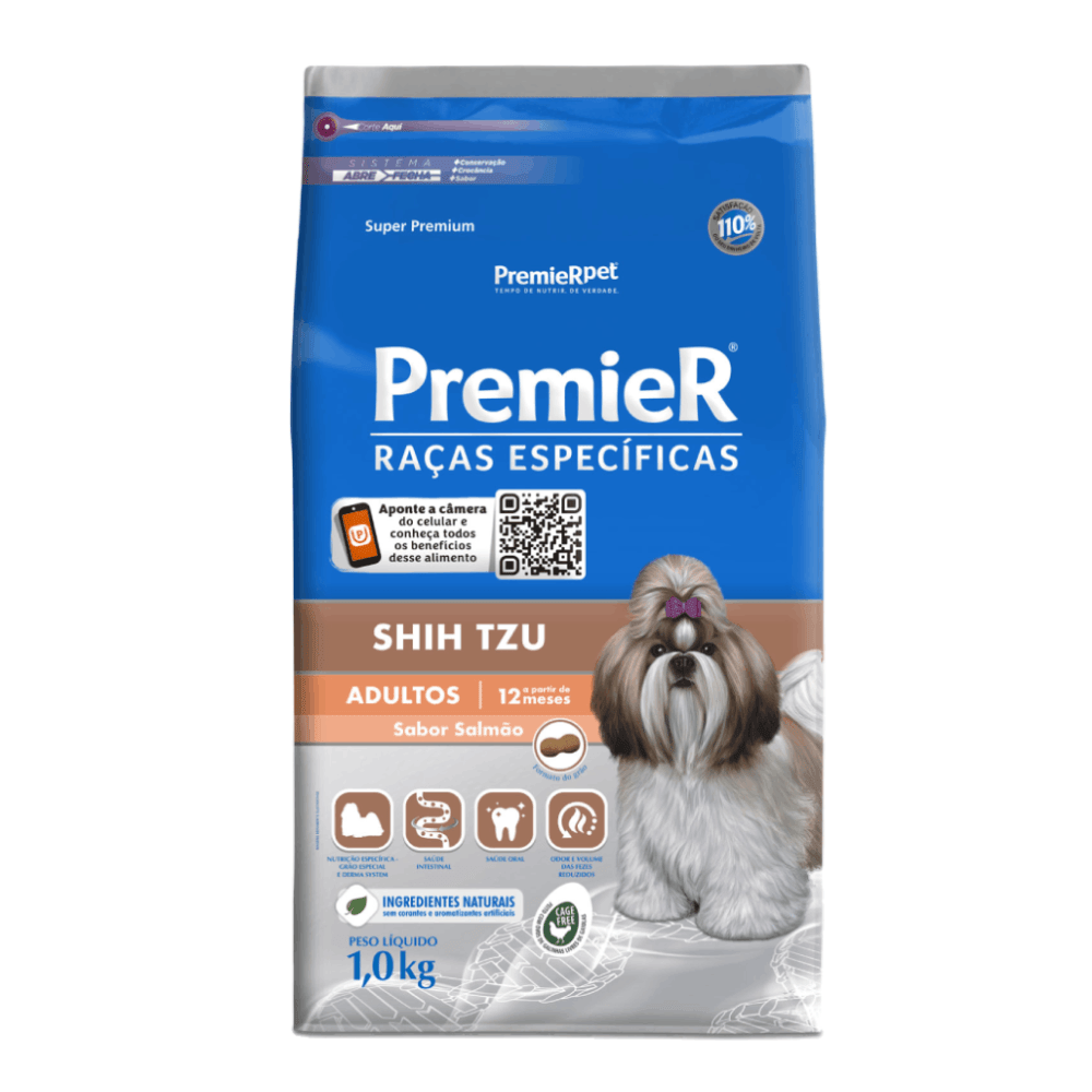 Ração Premier Shih Tzu Adultos Salmão 1 kg